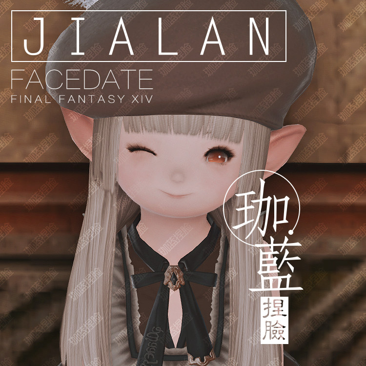 【珈蓝】最终幻想14ff14捏脸数据脸型拉拉菲尔族女母肥【豆豆】