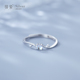 猫蛰S925纯银开口戒指女小众设计洋气镶钻指环轻奢时尚 气质高级感