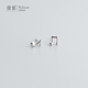 猫蛰S925纯银迷你音符耳钉女韩版 可爱个性 小巧简约学生防过敏耳饰