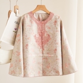 提花上衣复古洋气绝美刺绣外套宽松显瘦好看 国风新中式 锦鲤
