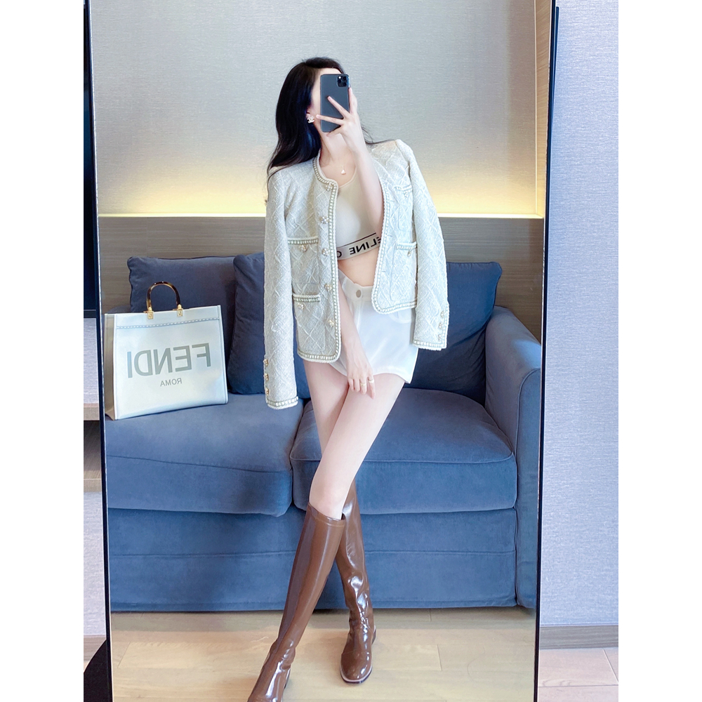 新款名媛法式复古粗花呢工春秋装