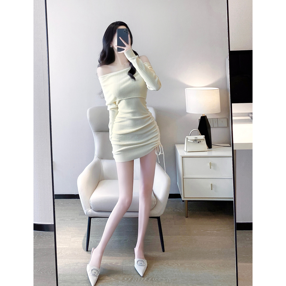 贵气小女人气质名媛针织包臀裙