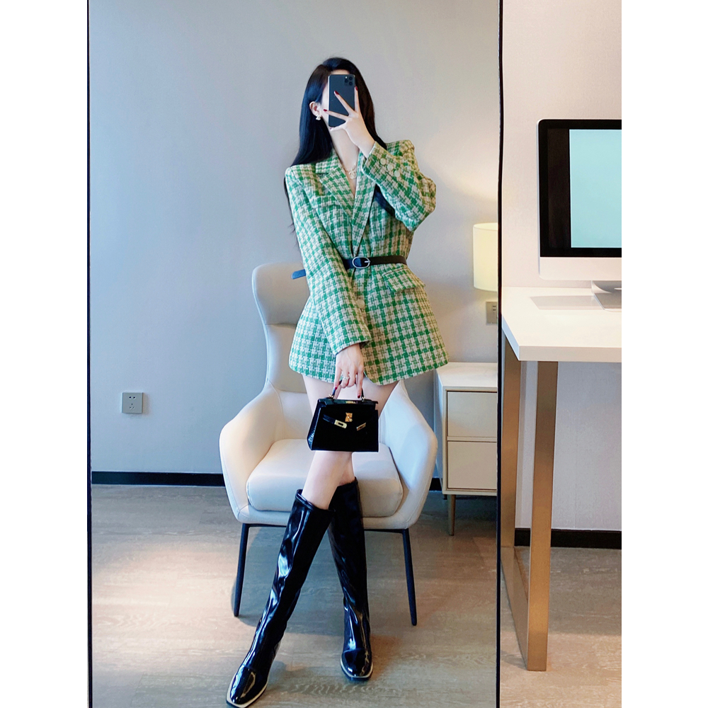 小女人最爱小香风粗花呢西装外套