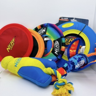 48包nerf牛津布软飞盘弹射鸭浮水互动边牧巡回宠物狗狗玩具大型犬