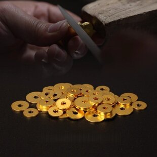 真金电镀精工隔珠直切隔片手链跑环串珠垫片沙金文玩手串diy配件