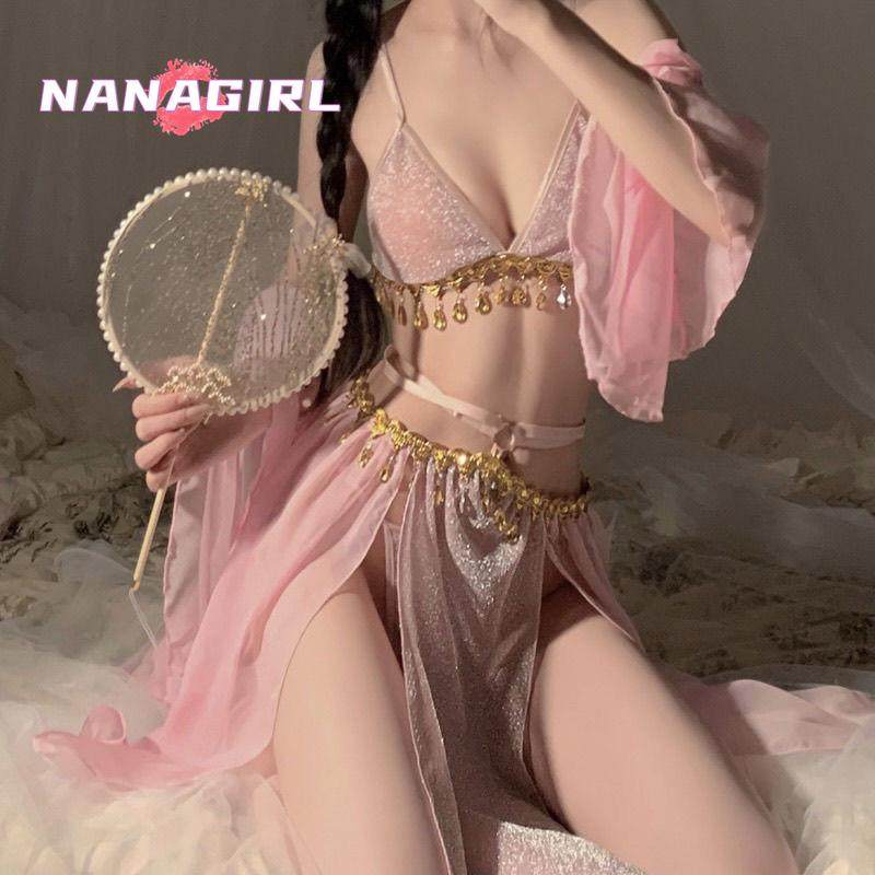月下美人性感妲己cosplay古风汉服异域舞姬国潮古装仙女细闪飘裙