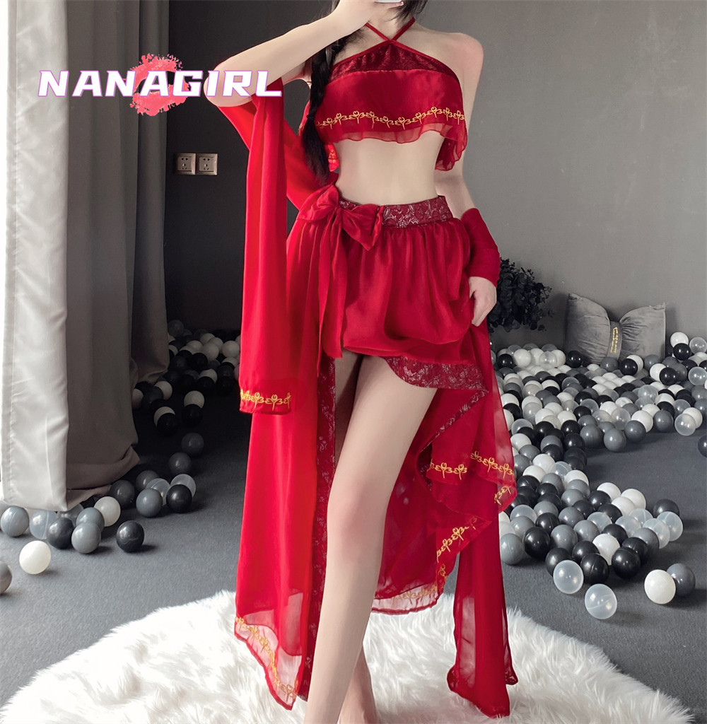 西域舞姬异域妲己cos服敦煌飞天仙女性感古装汉服透视古典肚兜