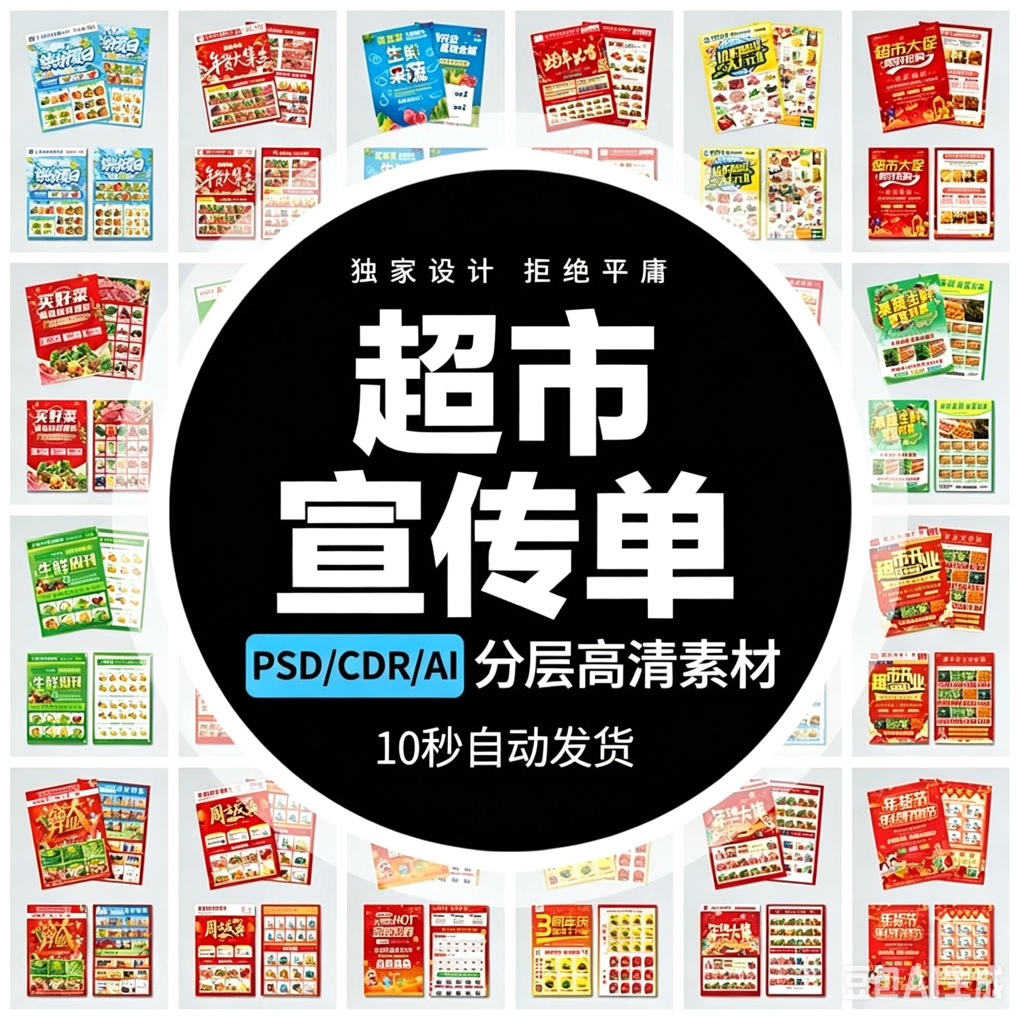 超市促销海报模板PSD/AI/CDR