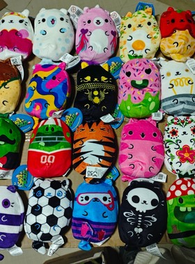 cats vs pickles最新款外贸软体豆粒豆袋可爱盲袋沙包毛绒玩偶12