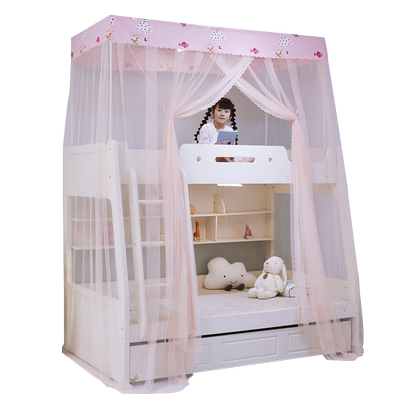 子母床蚊帐上下铺一体式