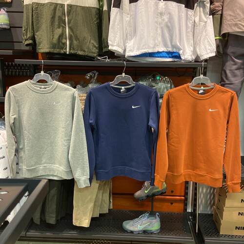 Nike耐克男运动休闲加绒透气保暖圆领套头衫长袖卫衣623459