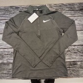 正品 T恤AH8974 耐克nike男速干立领跑步运动训练马拉松半拉链长袖