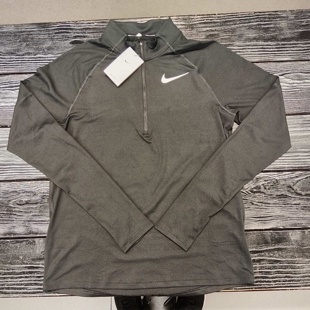 正品耐克nike男速干立领跑步运动训练马拉松半拉链长袖T恤AH8974