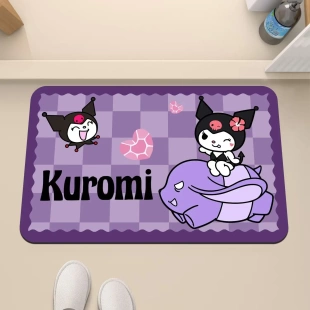 Kuromi地垫家用浴室硅藻泥防滑速干可爱卫生间脚垫克罗米入户门垫