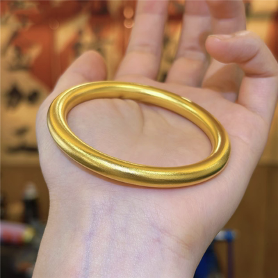 古法传承10mm高克重实心素圈手镯