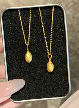 金店同款沙金圆润饱满有米项链女