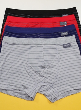 田太郎男内裤9111 莫代尔条纹平角裤柔软舒适透气男士四角底裤头