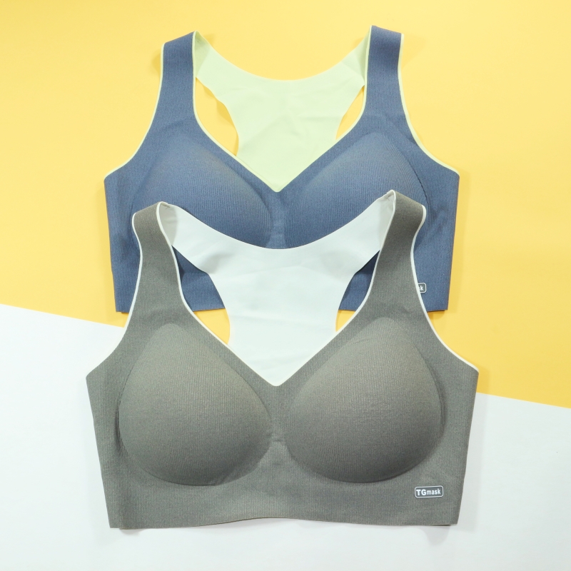 运动内衣女固定杯工字背无痕内衣