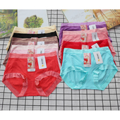 莫代尔柔软透气无痕爽滑贴身短裤 樱子内裤 女6006高腰无痕平角裤 衩