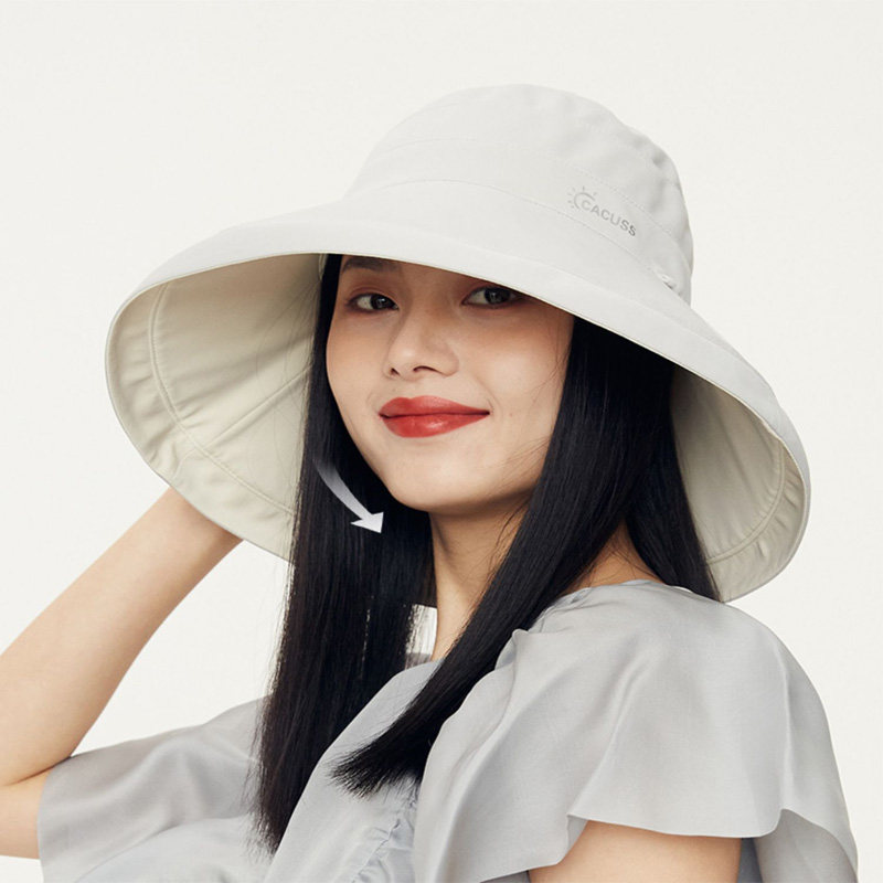 cacuss帽子女春夏新品双面戴大帽檐百搭防晒防紫外线遮阳帽渔夫帽