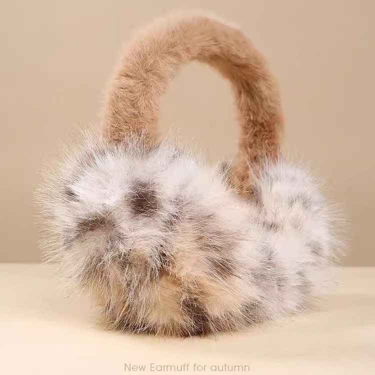 cacuss豹纹毛绒保暖耳罩