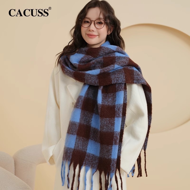 时尚格子围巾情侣加厚保暖围脖