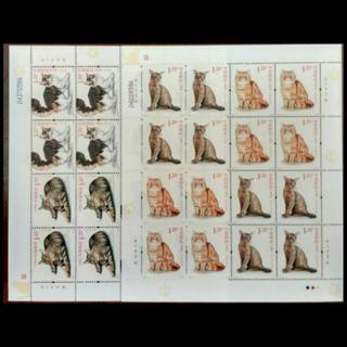 2013-17《猫》特种邮票 雕刻版 大版票  原胶全品 邮局正品