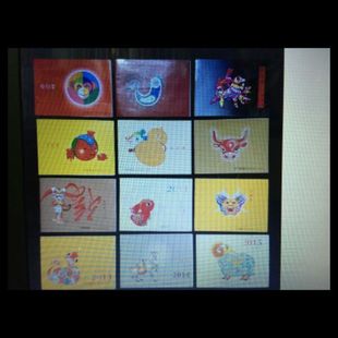 三轮生肖 猴 鸡 狗 猪 鼠 牛 虎 兔 龙 蛇 马 羊 邮票小本票大全