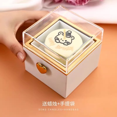翻转旋转惊喜戒指项链盒子
