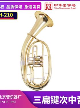 星海乐器次中音号bB调降B调XBH-210三扁键三键巴立东 转阀式