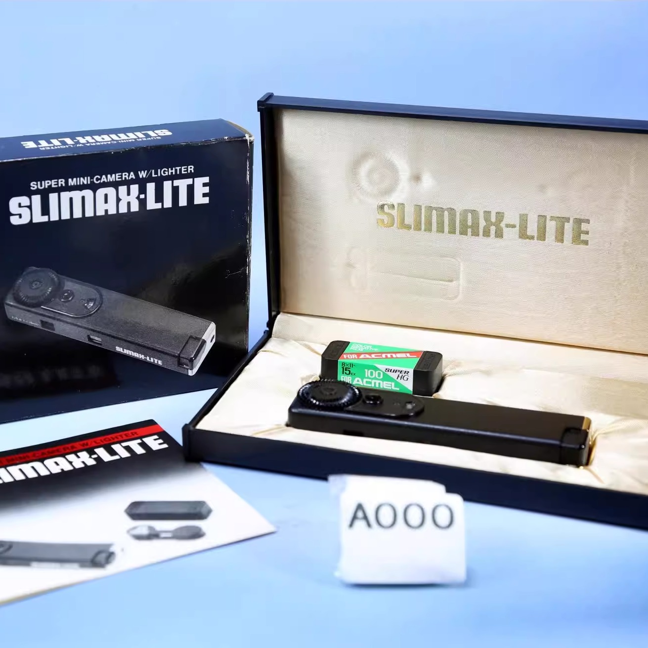 日本打火机微型迷你袖珍胶卷胶片照相机 Slimax-lite复古收藏WT