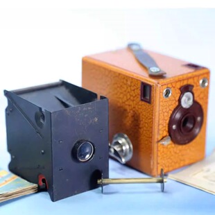 战前1931年六樱社小西六樱花方箱盒子相机 127胶卷胶片照相机NC5