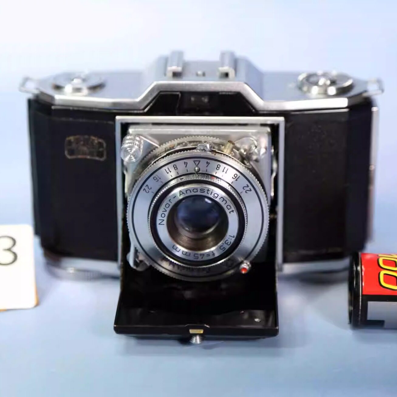 德国蔡司小伯爵夫 Zeiss Ikon 522/24折叠皮腔胶片胶卷老照相机W5