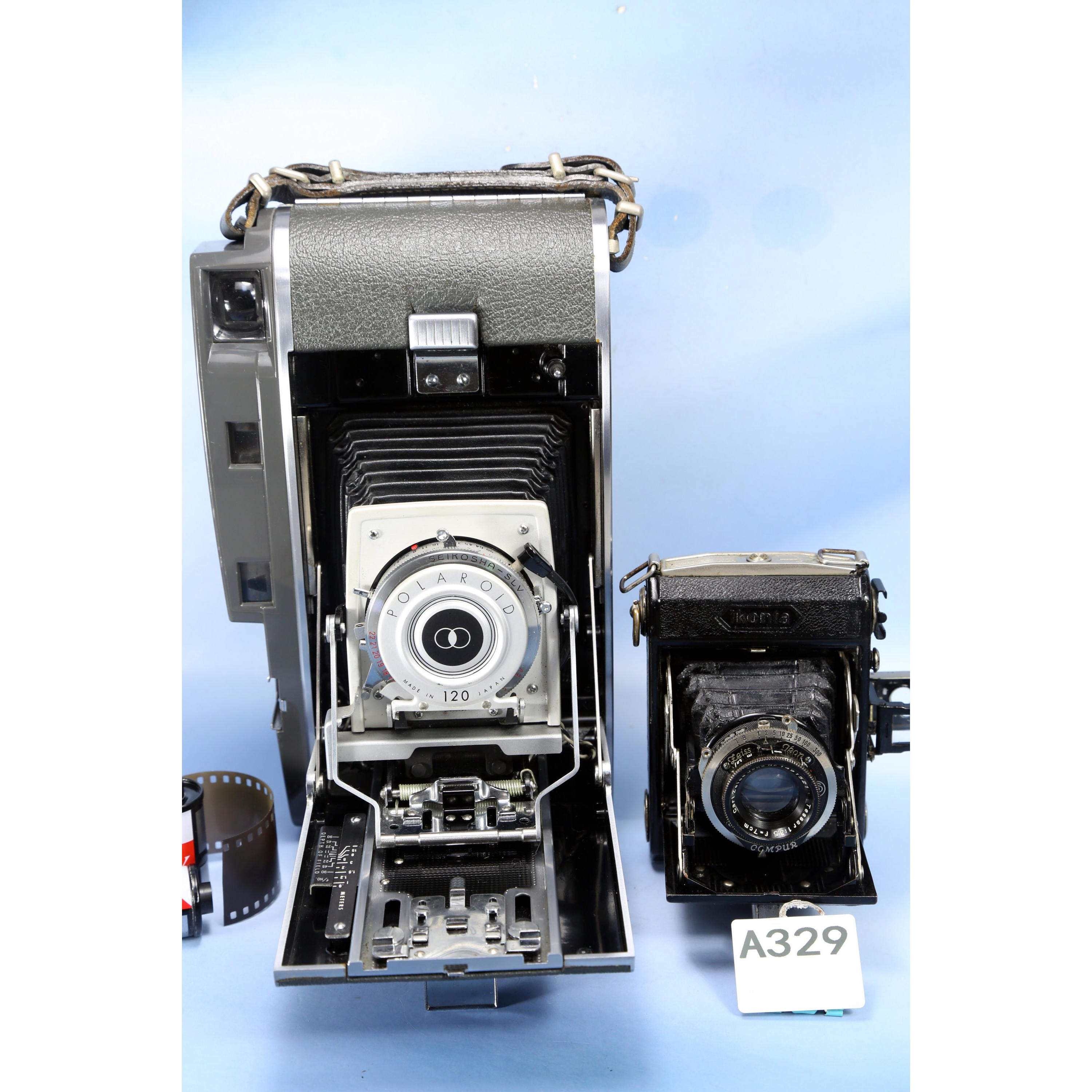 宝丽来Polaroid 110A风琴撕拉片 皮腔折叠照相机 复古收藏道具W贰
