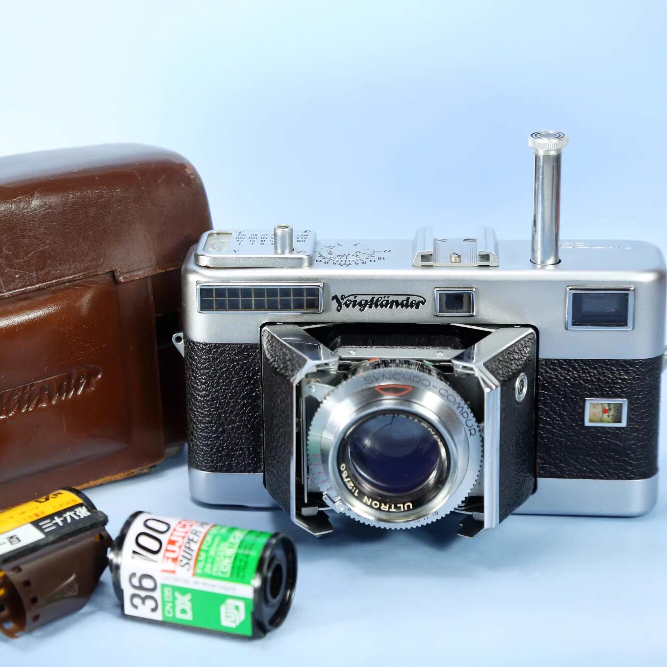 德国福伦达石库门天线机Vitessa相机奥创镜头F2/50135胶卷胶片W3