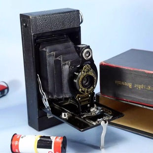 复古收藏WT3 120胶卷胶片 美国柯达Kodak No.2折叠皮腔风琴相机