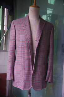 全羊绒手工西服外套 stile latino 格纹 鼎级 it52