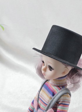bjd 小布blythe沙龙棉花娃娃帽子玩具玩偶宠物帽胚diy直筒9cm