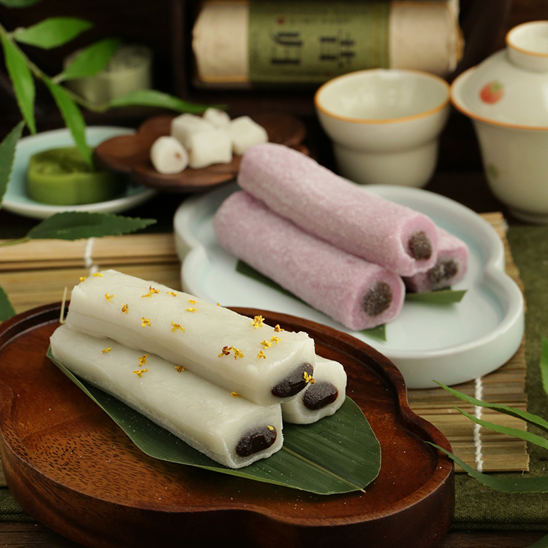 刘瑞斋传统糕点条头糕300克红豆沙桂花紫薯抹茶味杭州色小吃