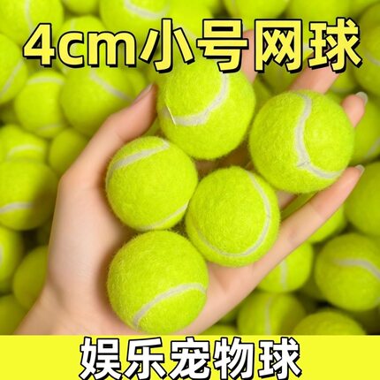 4cm/5cm小号网球狗狗玩具球宠物发球机用磨牙解闷训练宠物弹力球
