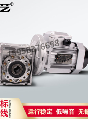 NMRV蜗轮蜗杆减速机配三相铝壳异步电动机变频调速减速机电机立式