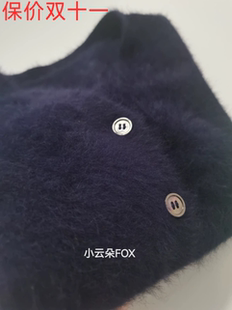 小云朵奢华小皮草狐狸绒V领高腰chao显高保暖开衫