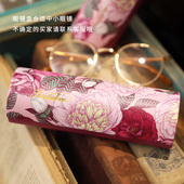 眼镜盒ins 太阳眼睛小墨镜收纳盒花 便携防压少女复古文艺创意个性