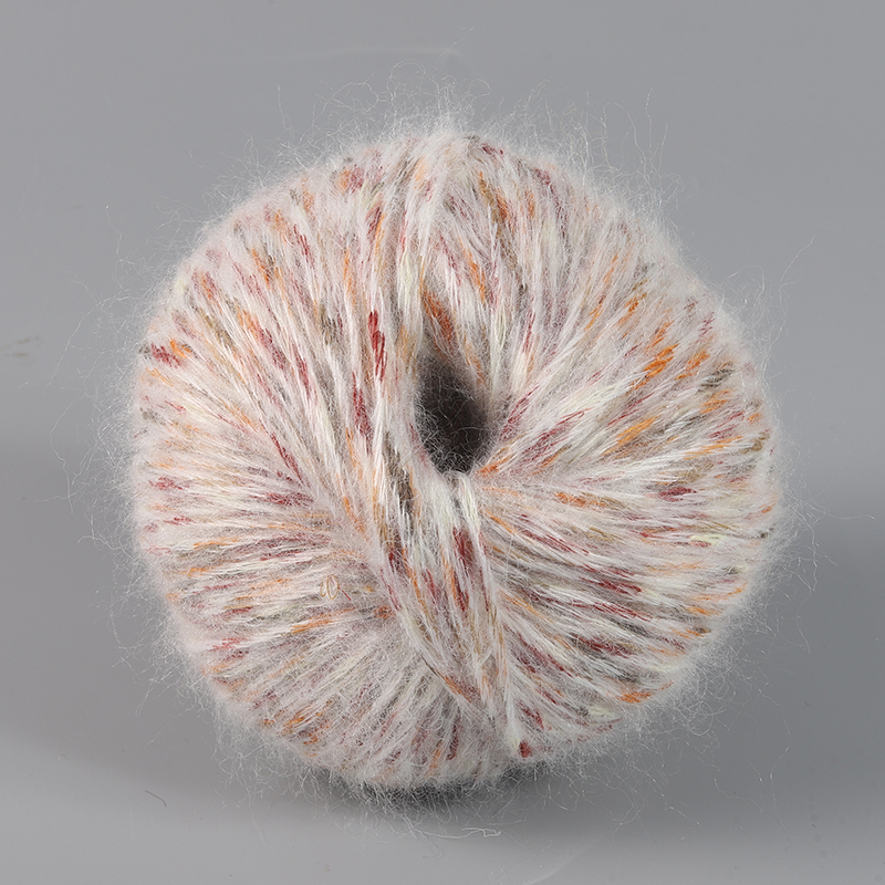 七彩羊驼绒毛线手工编织棒针粗线