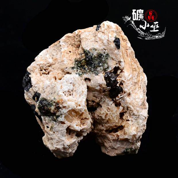 黑电气石长石一物一链接天然矿物晶体矿石教学标本原石摆件石头16