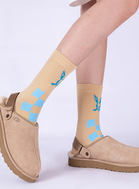 LIFEBEAT东伦敦印花中筒潮袜