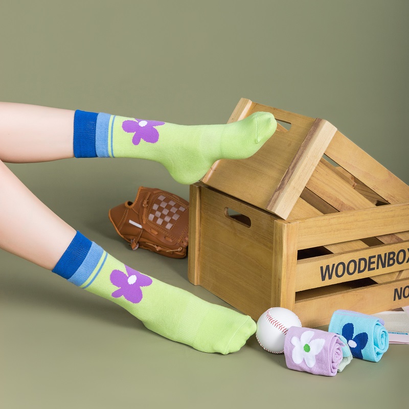 LIFEBEAT中筒双层拼接假两件撞色运动街头潮袜男女袜