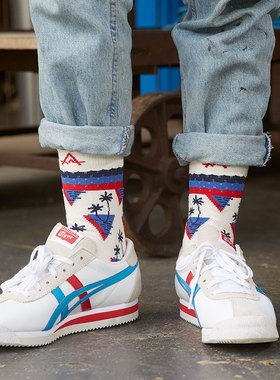 LIFEBEAT加州系列Chill Vibes纯棉潮流男女印花袜梓渝同款