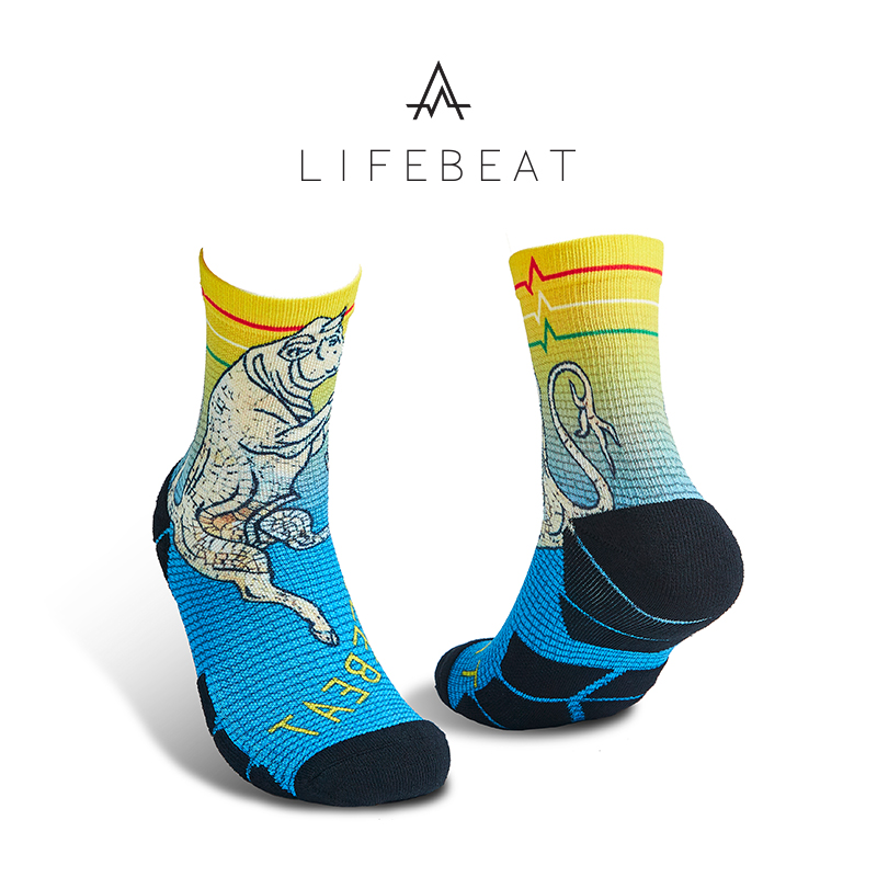 LIFEBEAT精品米兰系列Ciao欧美街头印花潮流男女街舞运动袜