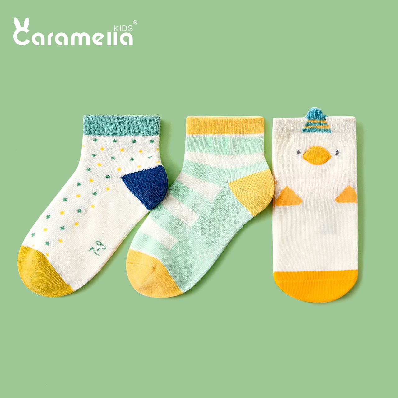 caramella春夏网眼纯棉男女童新生儿婴儿袜子夏季薄款宝宝儿童袜